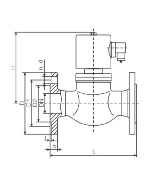 ZBSF系列不銹鋼電磁閥（常開(kāi)）畫(huà)線圖